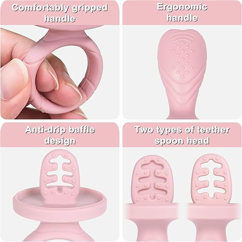 Miniatura 6 de Moldes de silicona para paletas de bebé con palitos, 6 cavidades mini moldes de paletas de leche materna para niños pequeños para dentición, molde