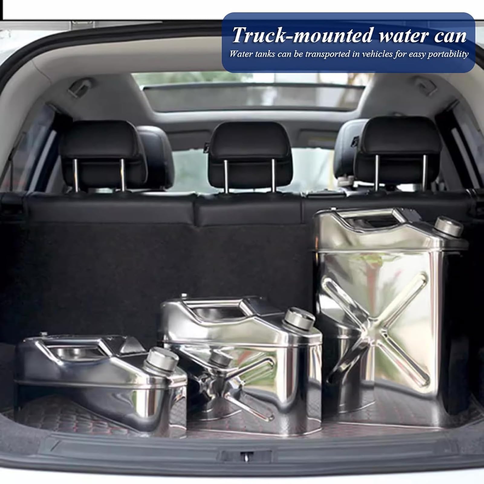 Contenedor de agua de acero inoxidable para camping, lata de almacenamiento de agua portátil resistente, jarra de tanque de agua portátil para camping, actividades al aire libre, almacenamiento de