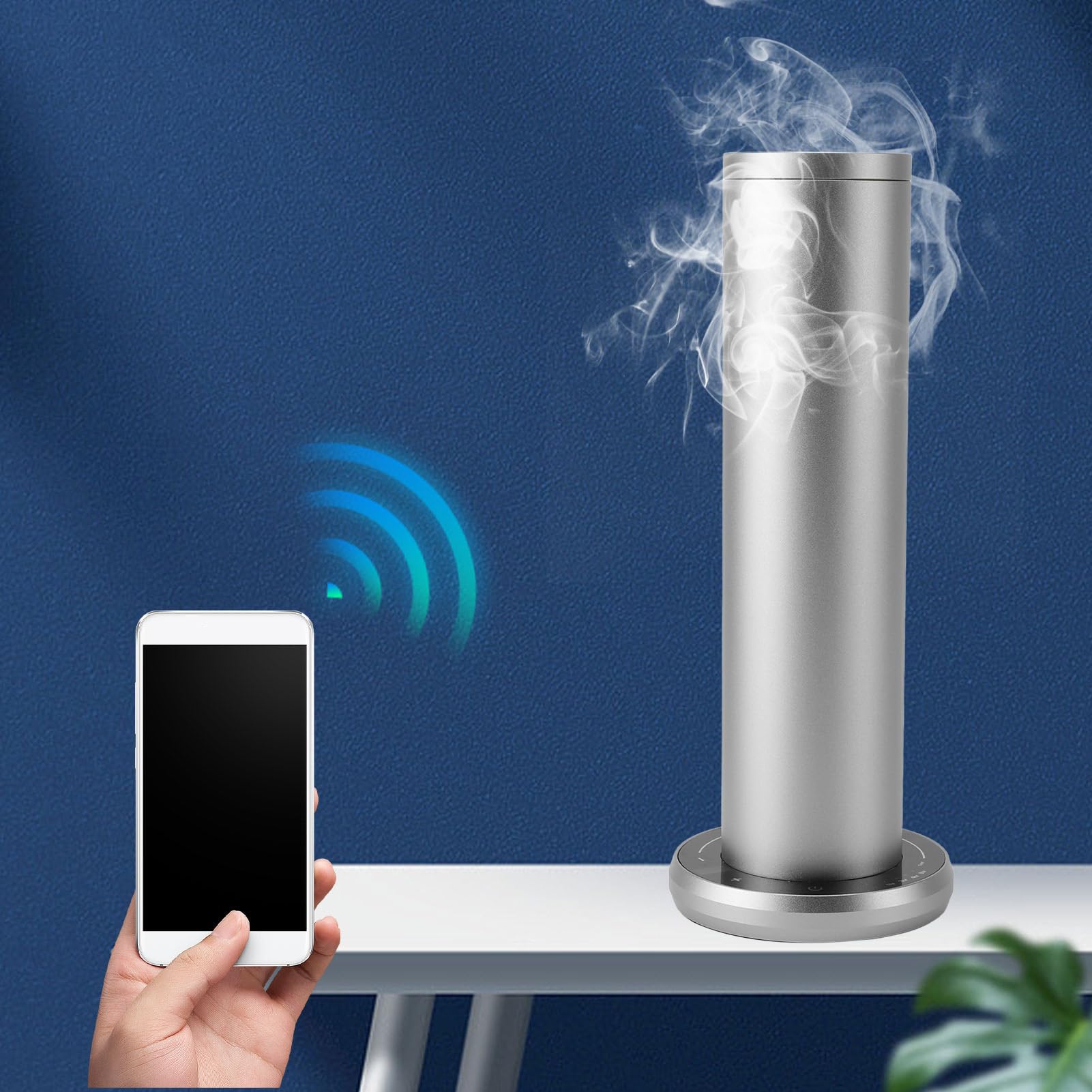Wysokiej Jakości Aluminiowy Dyfuzor Zapachowy Pilot Aplikacji 120 Ml, Sterowanie Dotykowe, Tryb Pracy 2 w 1, Podkładka Antypoślizgowa, Inteligentny Dyfuzor Zimnego Powietrza