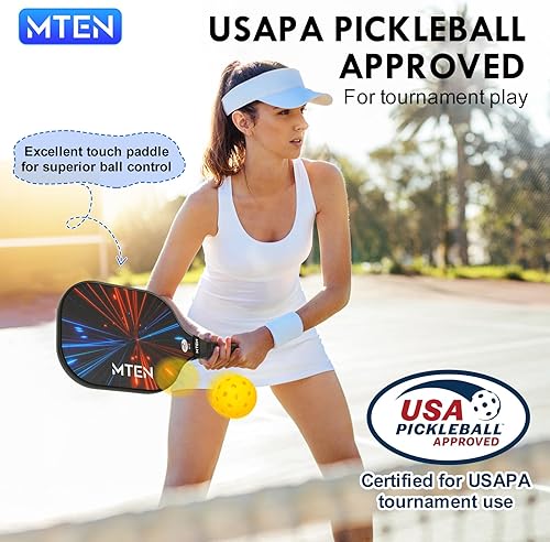 Vista 173 de Pickleball Paddles, USAPA Approved Fiberglass Surface Pickleball Set with Pickleball Rackets, Pickleball Paddles Set for Men Women azul (blue*1)