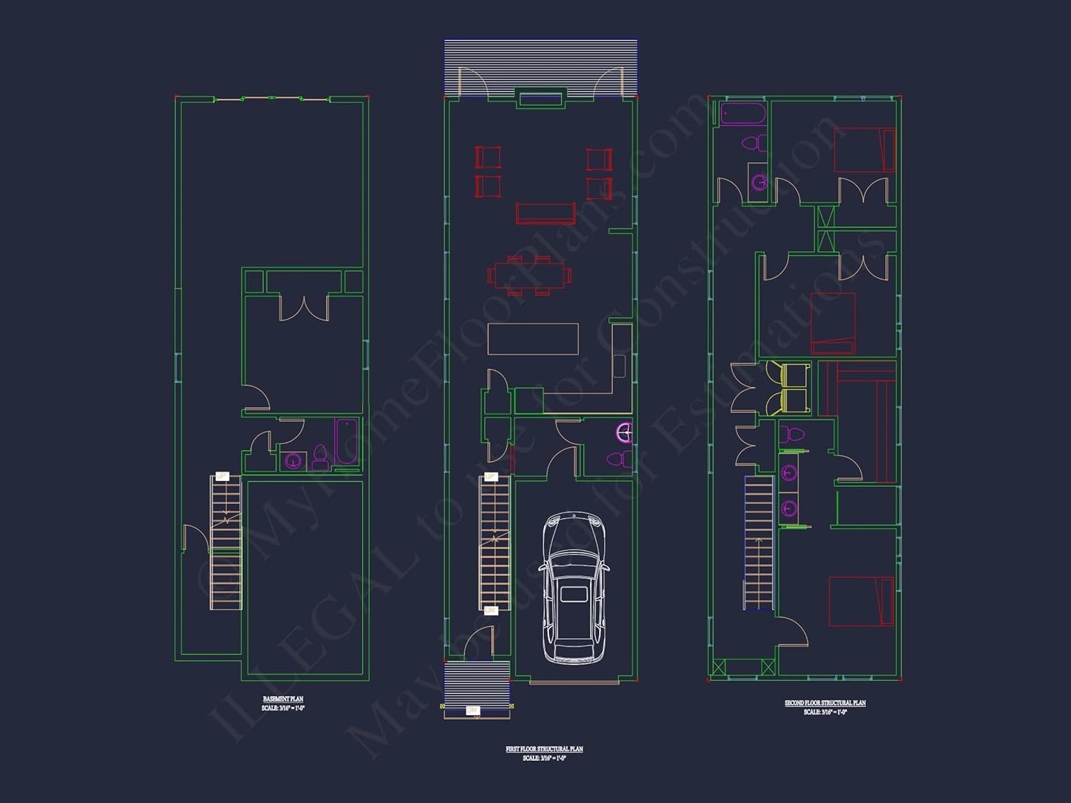 16-1679 HOUSE PLAN - Modern Cottage House Plan with Detailed CAD Floor Designs