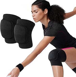 Volleyball Knee Pads, Soft Breathable Knee Pads Volleyball with Thick Foam Padding for Men Women Youth, Knee Pads for Volleyball Football Dance Yoga Tennis Running Cycling Workout Climbing (Medium)