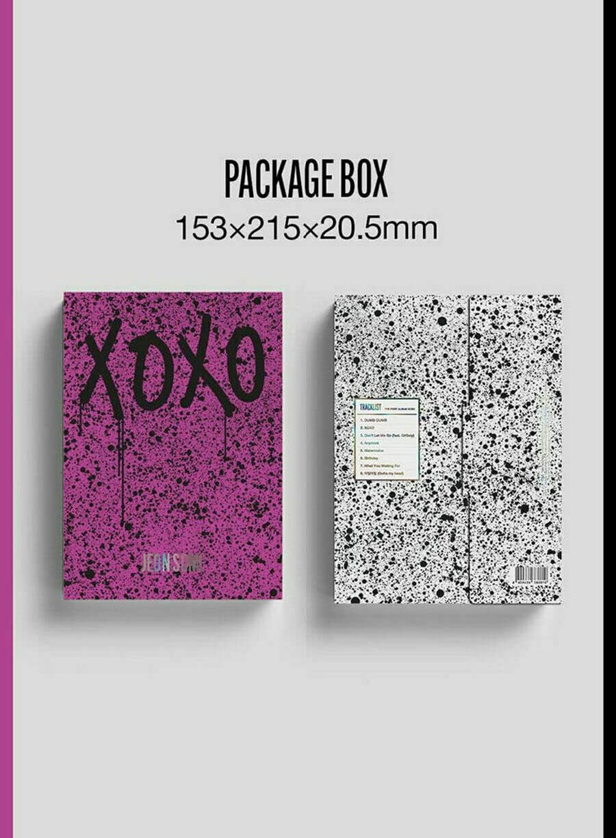 JEON SOMI XOXO The First Album ( X / O ) RANDOM Ver. 1ea CD+1ea Photo Book+8ea Post Card+1ea Mini Note+1ea Sticker Set(1set 2ea)+1ea Pin Button+1ea Photo Card