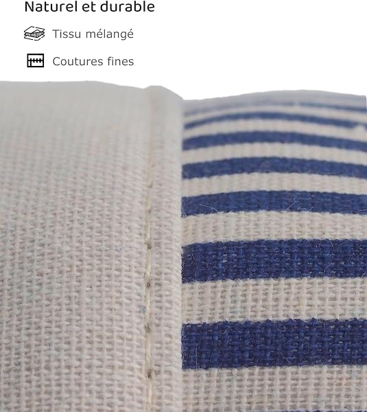 Mangata Fabric Storage Box, 1 Pack (Blue Stripes, Medium) - 3