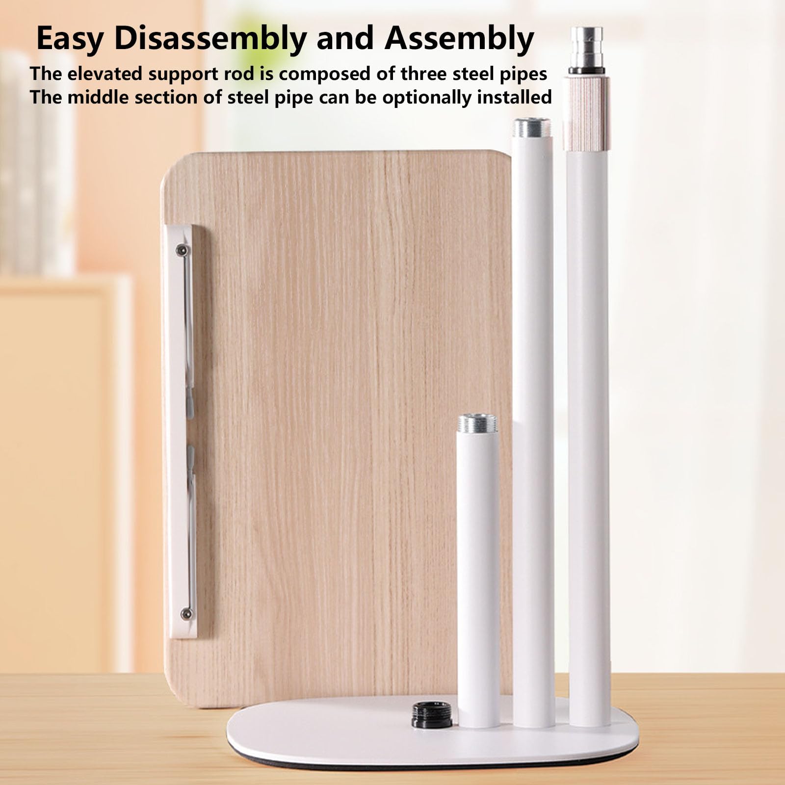 2-in-1 Leggio Spartiti Musicali & Supporto, Altezza Regolabile, Leggio da Pavimento, Elegante Stand Espositore da Pavimento(Size:140cm)