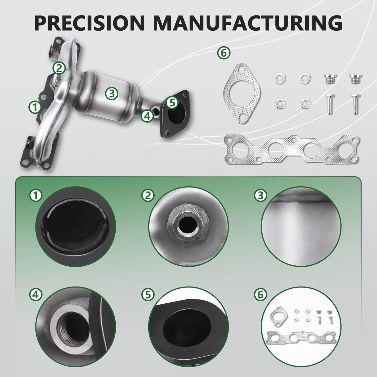 Front Catalytic Converter Compatible with 2011 2012 2013 Kia Sorento 2.4L, 2010-2012 Hyundai Santa Fe 2.4L, Direct-fit(EPA Compliant)