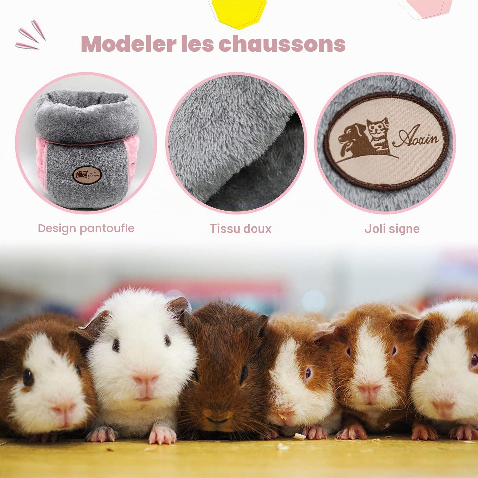 Lit pour cochon d'Inde - Polaire chaude et confortable - Pour petits animaux