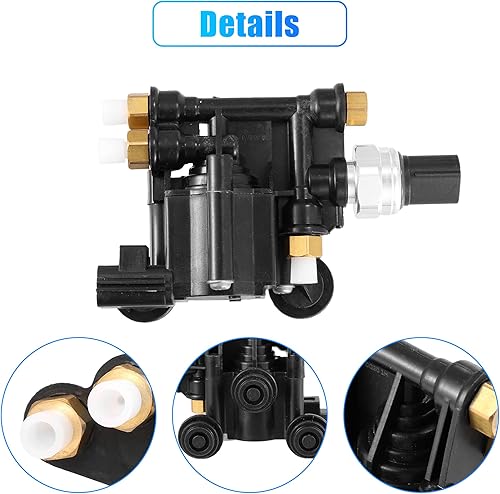 Miniatura 7 de X AUTOHAUX Suministro de aire del bloque de la válvula de suspensión del aire para Land Rover LR3 2005-2009 LR4 2010-2013 para Range Rover Sport