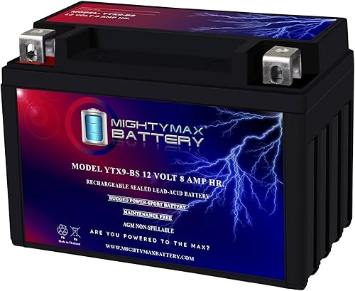 Mighty Max Battery YTX9-BS - Batería de repuesto SLA compatible con Suzuki Gsxr 600 750 Katana KTM