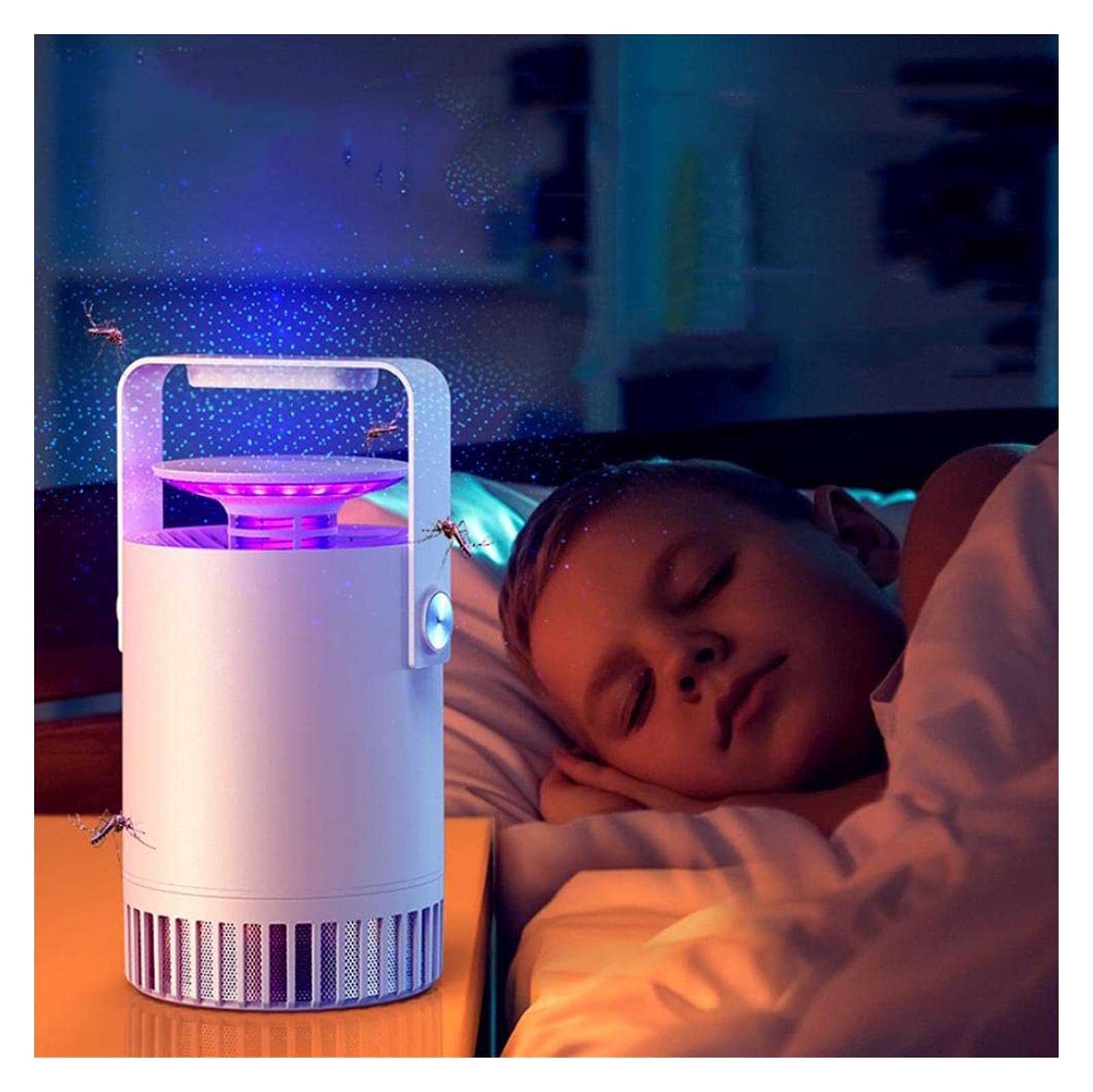 Artefatto repellente per zanzare portatile Lampada repellente per zanzare per interni Lampada repellente per zanzare silenziosa e sicura Lampada elettronica per assassino di zanzare muto Repellente pe