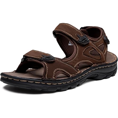 Jousen Men's Sandals Leather Arch Support Fisherman