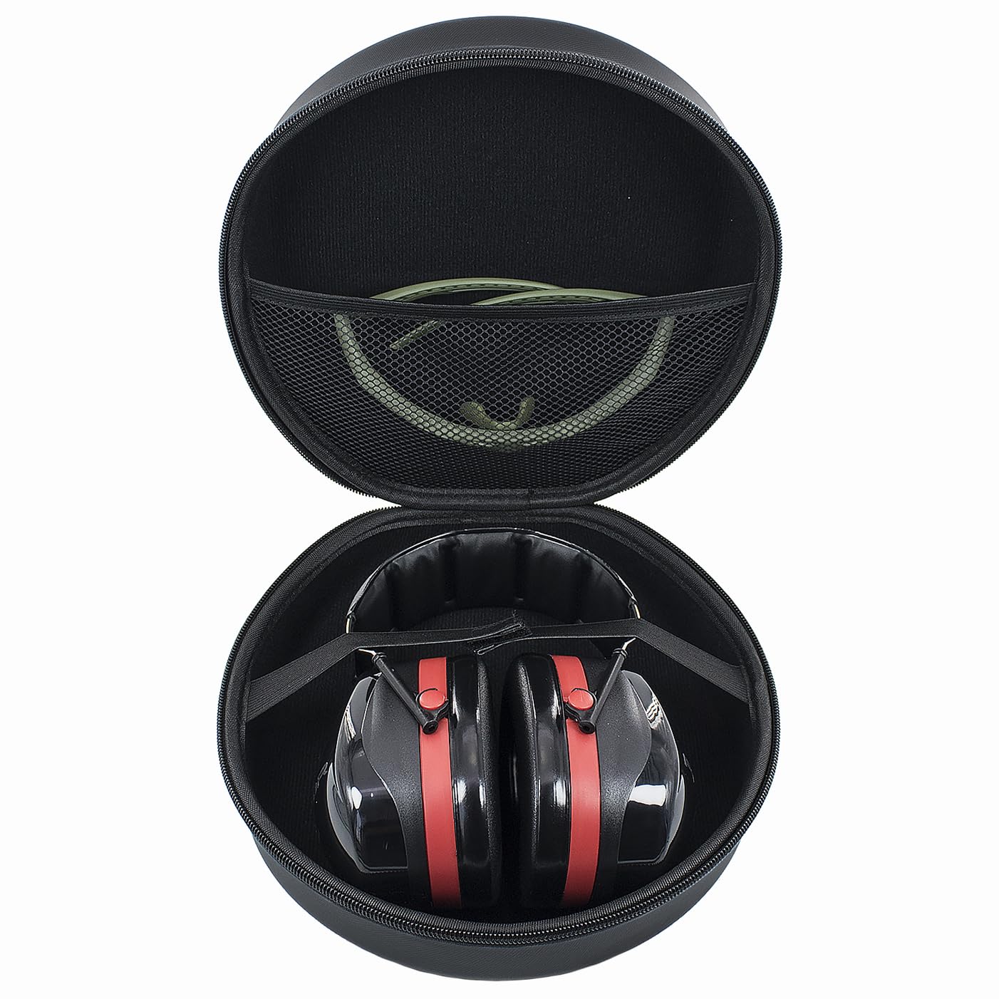 YIIWAY Hard Travel Case Compatible with 3M Peltor Optime I/Optime II/Optime III/Bull's Eye/SportTac/Kid / X4A / X2AC1 X2 Ear Defenders Earmuff, Case Only - Black YC80084