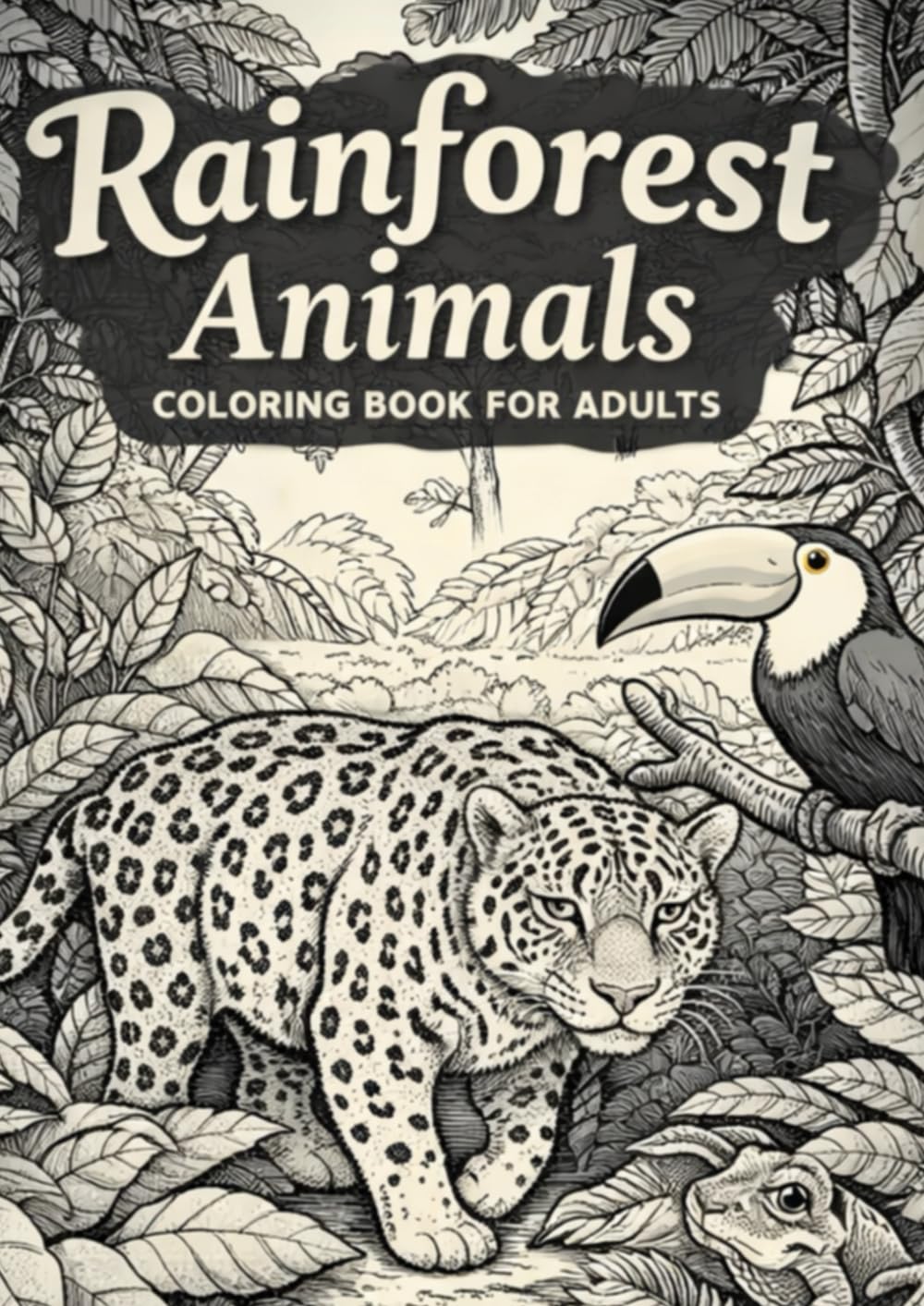 Mein Malbuch – Rainforest Animals Adults: Hochwertiges Malbuch für Erwachsene | 42 detaillierte Regenwaldtier-Motive | Entspannung, Achtsamkeit & kreative Auszeit