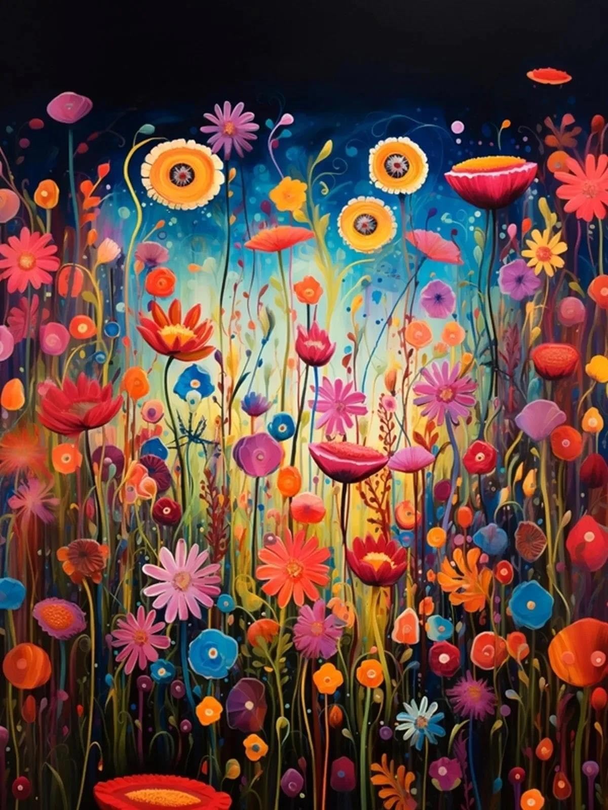 Byambd D Byamb Aesthetic Pictures Modern Floral Abstract Flower Posters Print Minimalist Canvas Painting Wall Art For Living Room Home Ecor(,30X40cm)