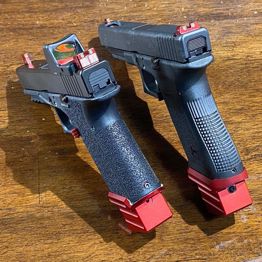Cross Armory - Fiber Sights Compatible with Glock - Tall - Co-Witness - RED