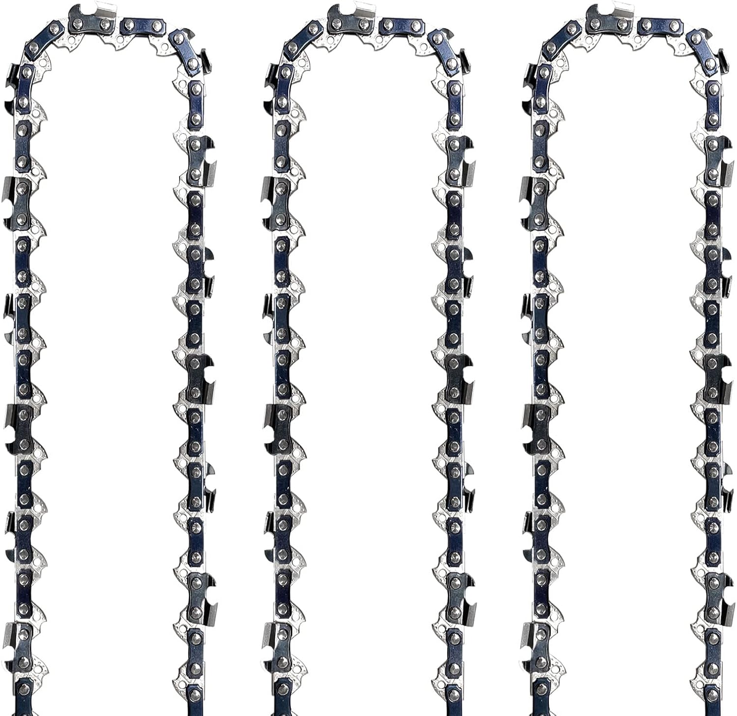 3PC 8" Pole Saw Chain Replacement for 9.5 in. Harbor Freight Portland 62896 68862 63190 56808-3/8" .050" 33DL