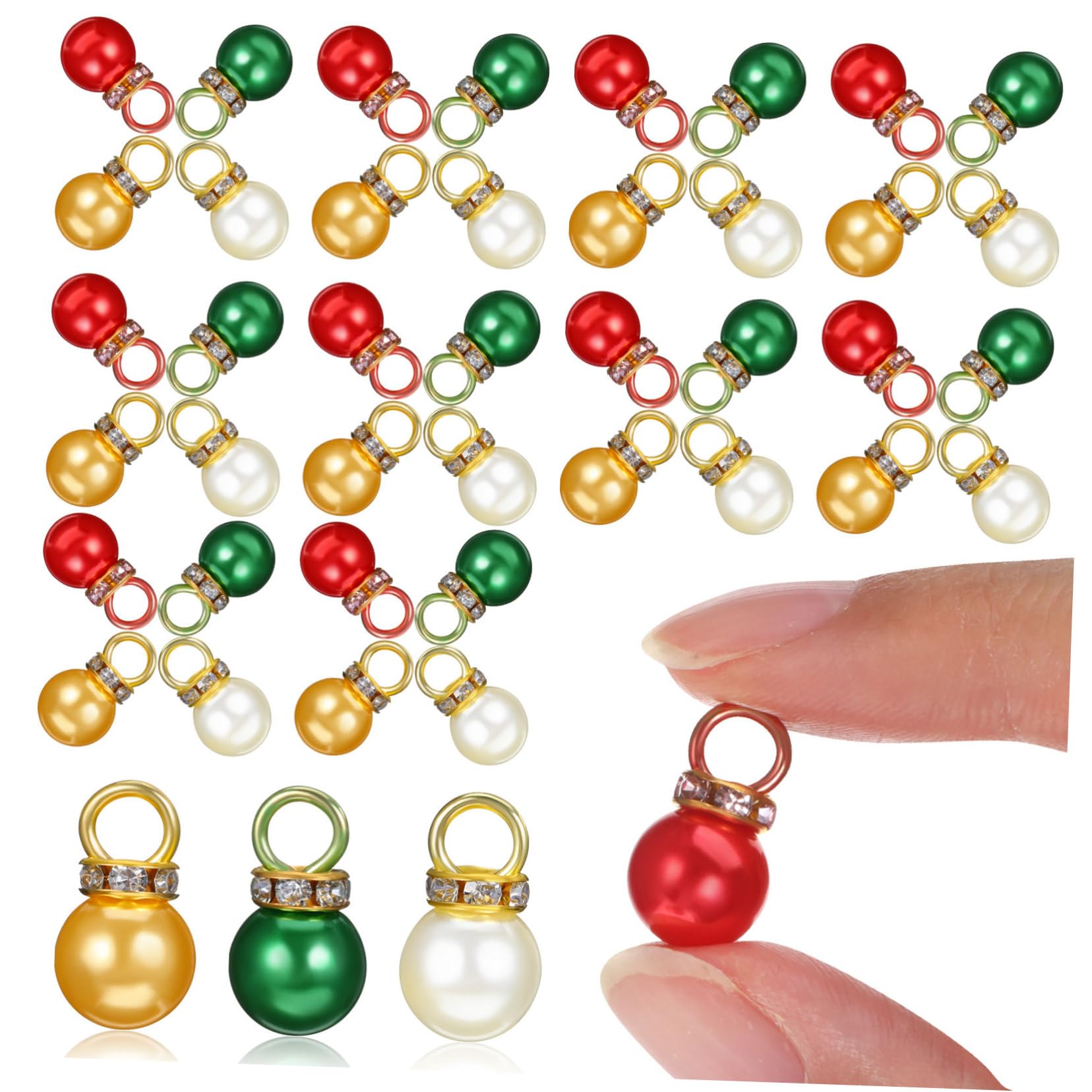 Alipis 200stücke Mini-weihnachtsbaumschmuck mit Kleinen Weihnachtskugeln Miniatur-Ornamente als Hängekugeln für Weihnachtsbaumdeko und Saisonale Partydekorationen