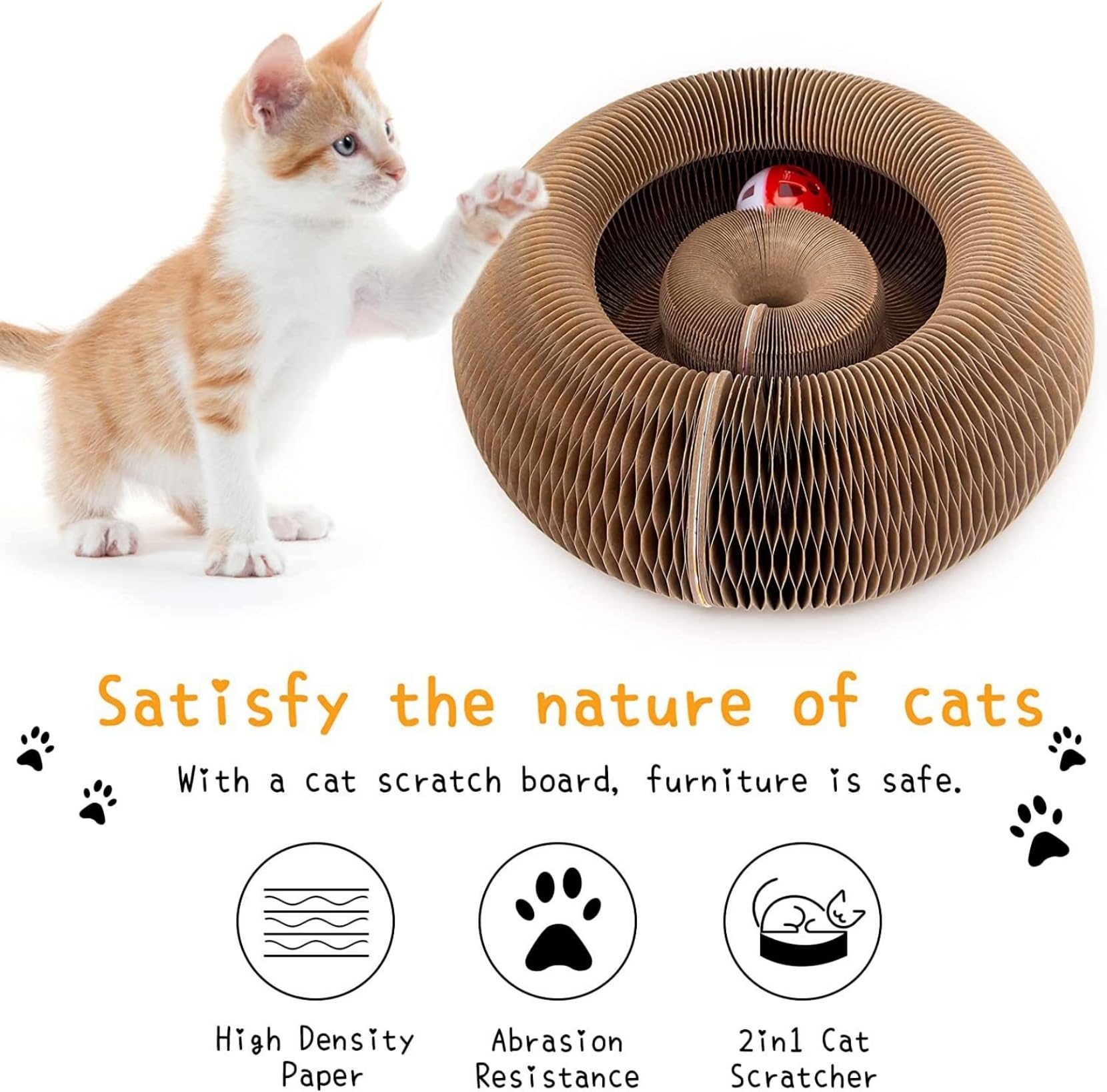 Griffoir Pour Chat Avec Aimant - Transformable Et Pliable