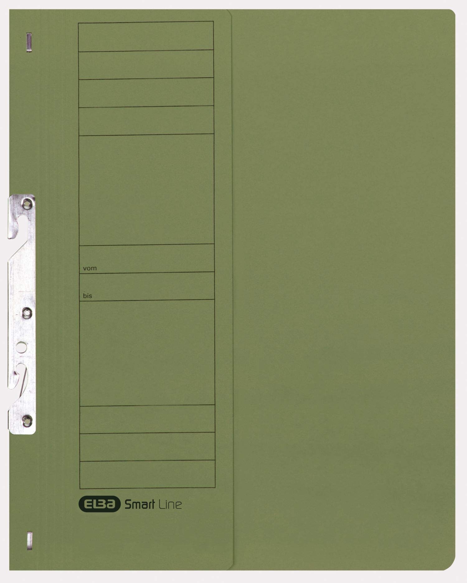 Elba 22421GN - Carpeta clasificadora con ranuras (250 g/m², cartón manila, aproximadamente 200 hojas A4, media cubierta frontal, 50 unidades), color verde