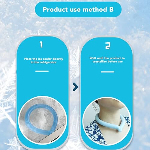Miniatura 4 de Tubo de enfriamiento para el cuello, collar de hielo reutilizable, anillo frío duradero para el cuello, enfriamiento corporal portátil para
