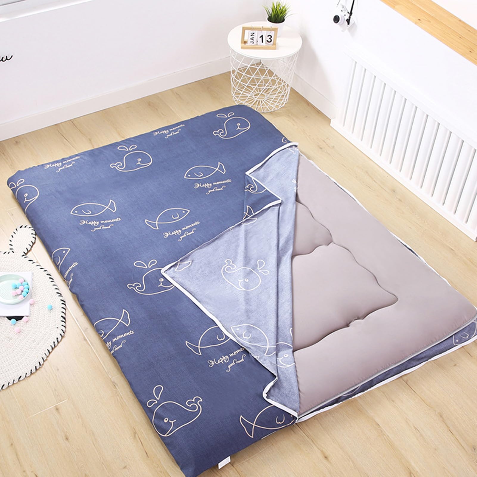 Bezug Aus 100% Baumwolle Mit Reißverschluss Maschinenwaschbarer Futon-Bodenmatratzenbezug,für Traditionelle Japanische Futon-Matratze,Tatami-Matratzenschutzhülle(Size:180x200cm/71x78,Color:G)