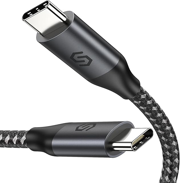 Syncwire 100W USB C to USB C Cable Fast Charging, 2M USB Type C PD Fast Charging Cable, Braided Nylon Cord Compatible with MacBook Pro iPad Pro Air 2021, Samsung Galaxy S21 S20, Google Pixel 6