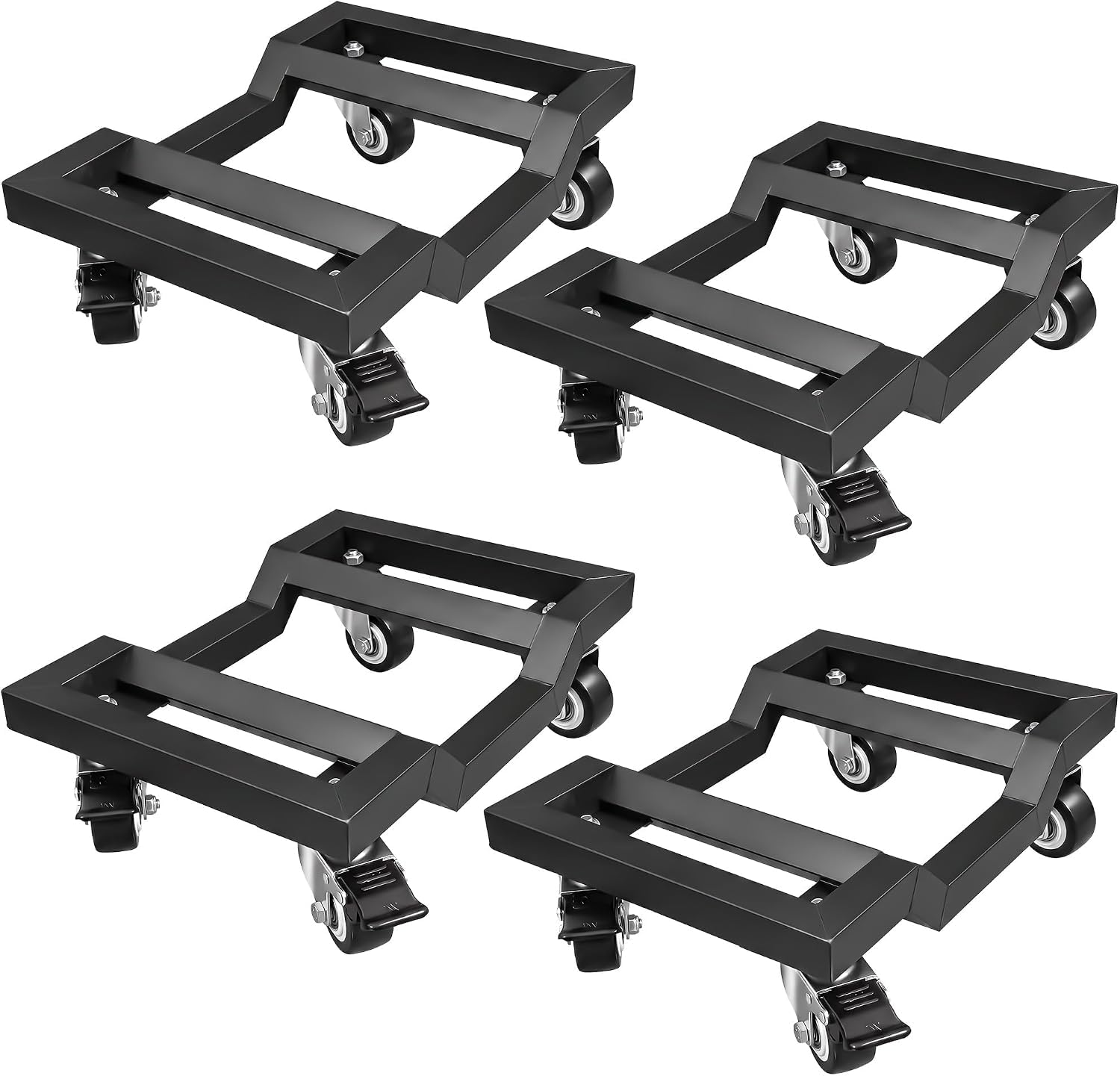 Photo 1 of TUOBITUO 4-Piece 6000 LBS Heavy-Duty Wheel Dolly Set with Brakes