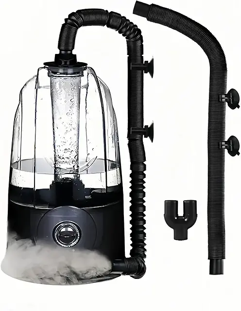 Coospider Reptile Fogger Humidifier: 3L Tank, Adjustable Mist, Dual Hoses