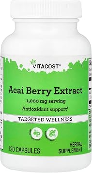 Vitacost Acai Berry Extract, 120 Capsules 500 mg per Capsule