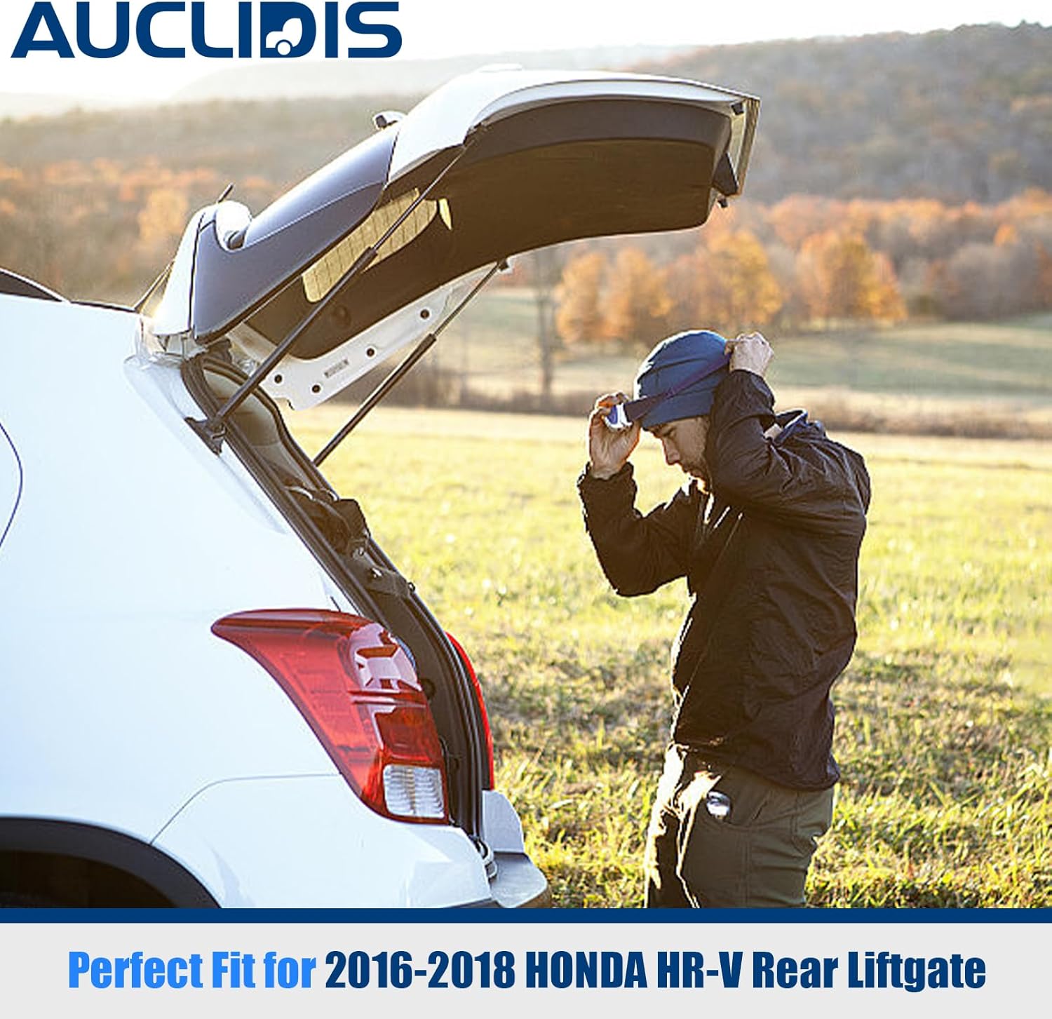 Liftgate Replacement Lift Support for Honda HR-V 2016 2017 2018 Tailgate Rear Hatch, Trunk Shock Strut Replace OE# 74820-T7J-H01 74870T7JH012M1, Set of 2 by AUCLIDIS