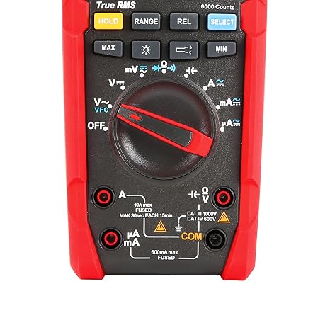 UNI-T UT15B Pro Multi Meter, AC/DC Current AC/DC Voltage Handheld TRMS Voltmeter Ohm Meter Measure Volt Amp Resistance Capacitance Frequency Diode Continuity VFC Circuit Power Car Fuse Electric Tester