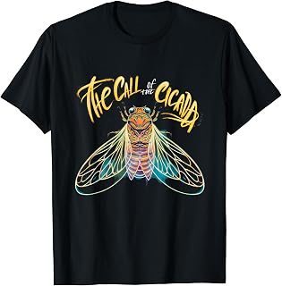 The Call of the Cicada Vibrant Colors Nature Inspired T-Shirt