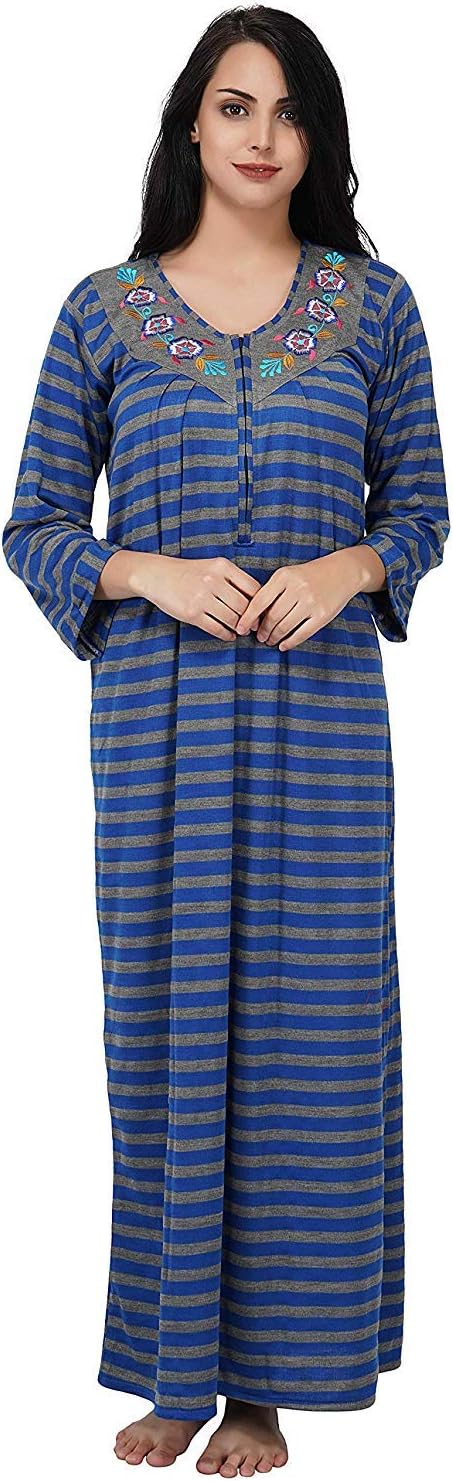 CIERGE Women's Adorable Woolen Nighty Woolen Multicolor Nighty