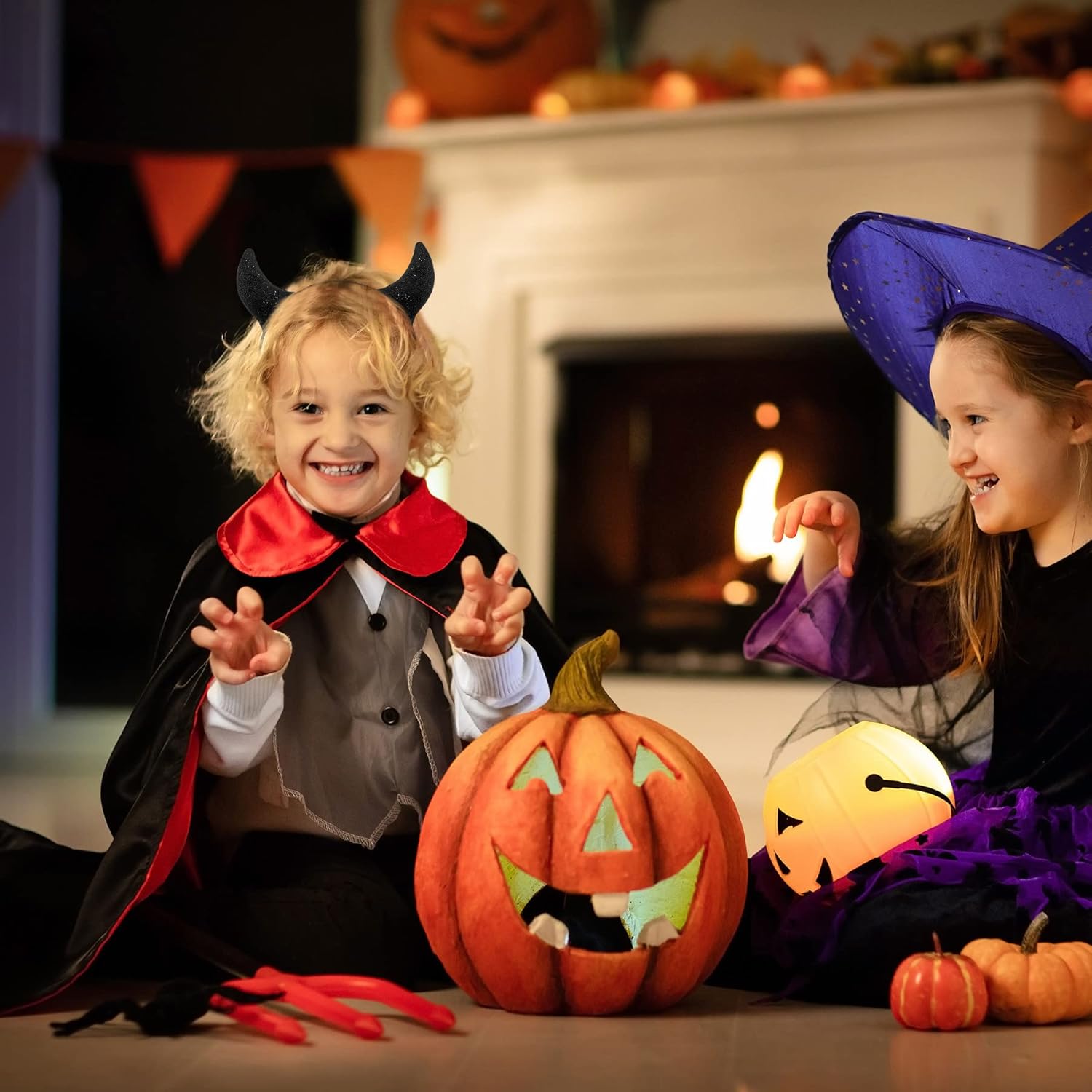 HKFUON Glitter Devil Horns Headband Sparkly Halloween Devil Ears Headband Cute Sexy Hair Band Decorative Hoop Accessories - Image 4