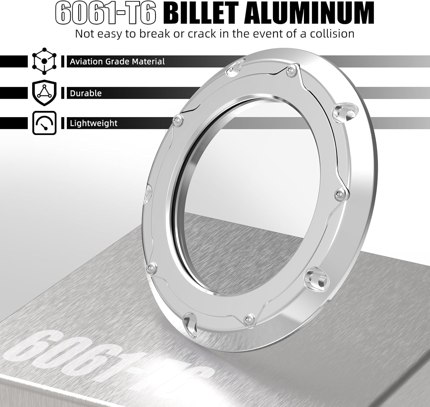 NICECNC Chrome Transparent Derby Cover Clear Derby Clutch Cover Clutch Protection Cover Compatible with Harley Road Glide FLTRX 2017-2024, Road King FLHR 2017-2024, See Fitment