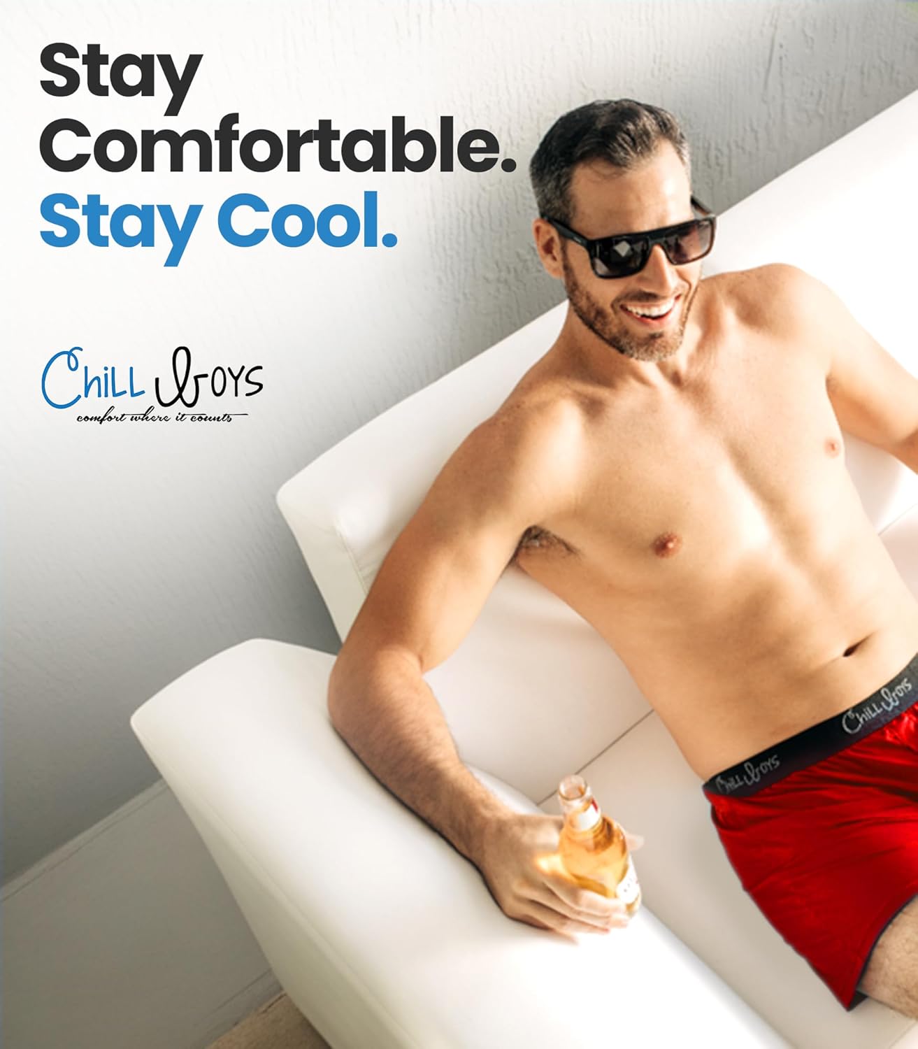 Chill Boys Viscose from Bamboo Boxers for Men – Men's Underwear – Ultra Breathable & Soft Men's Boxer Shorts – 3 Pack - Image 6