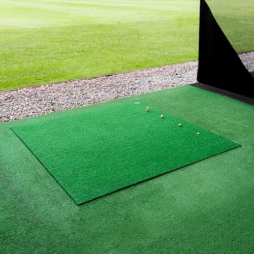 FORZA Driving Range Golf Practice Mat – 5ft x 5ft All-Weather Fairway Turf with Optional Rubber Base & Ball Tray for Home or Indoor Training (Mat Only, Without Ball Tray)