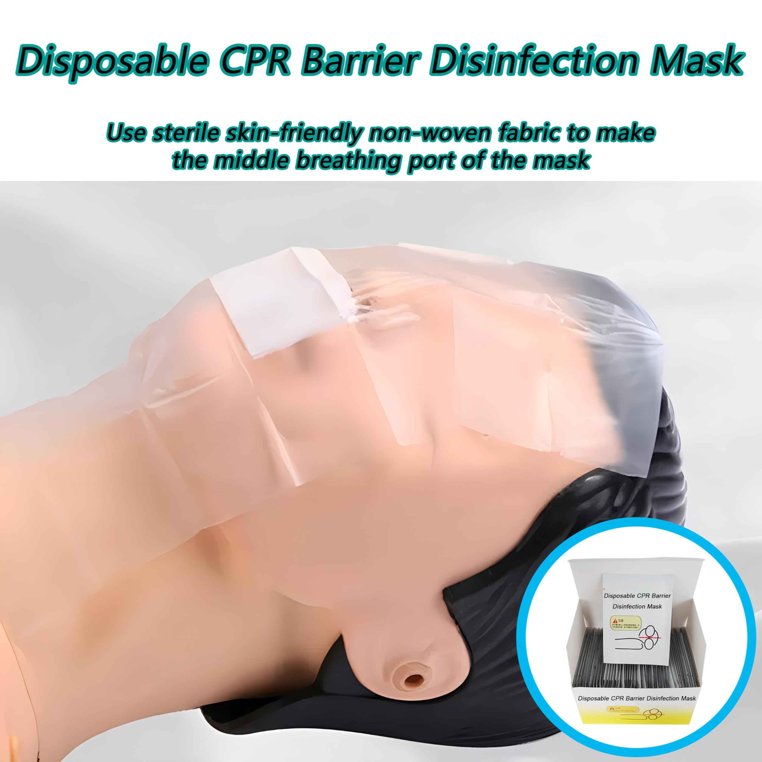 DRXRD Trainingspuppe Reanimationspuppe Halber Körper Reanimationspuppen mit Austauschbare Gesichtsmaske + Austauschbare Lungenbeutel + Matte + Tragetasche für Beherrschung Erste-Hilfe-Techniken