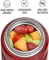 Vista 60 de THERMOS Stainless King Tarro de alimentos aislado al vacío con cuchara, 16 onzas, verde militar