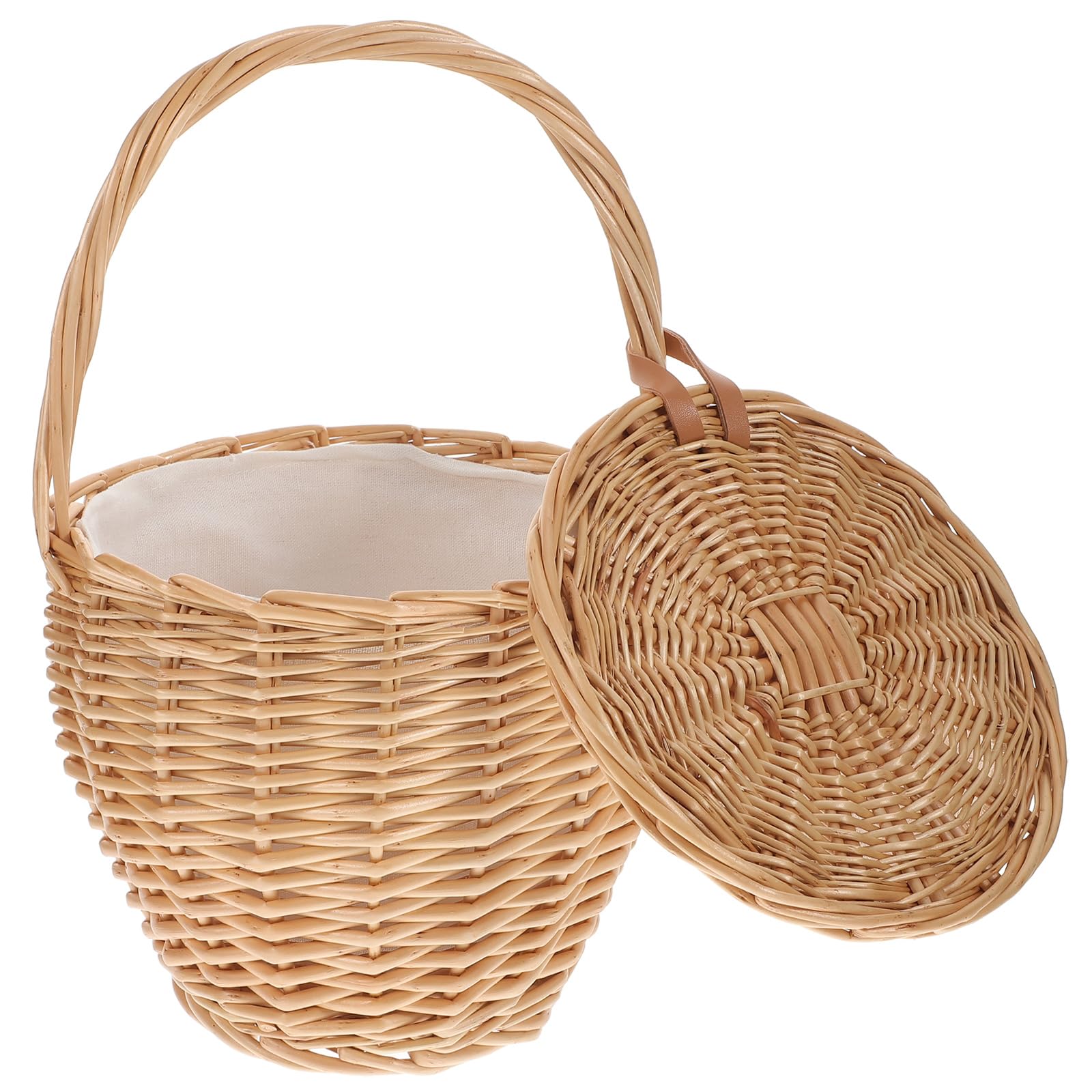 SUPVOX Borsa Intrecciata Donna in Rattan, Capiente, Raffinata, Viaggio