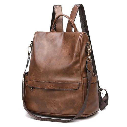CHERUTY Women Backpack Purse PU Leather Anti-theft Casual Shoulder Bag