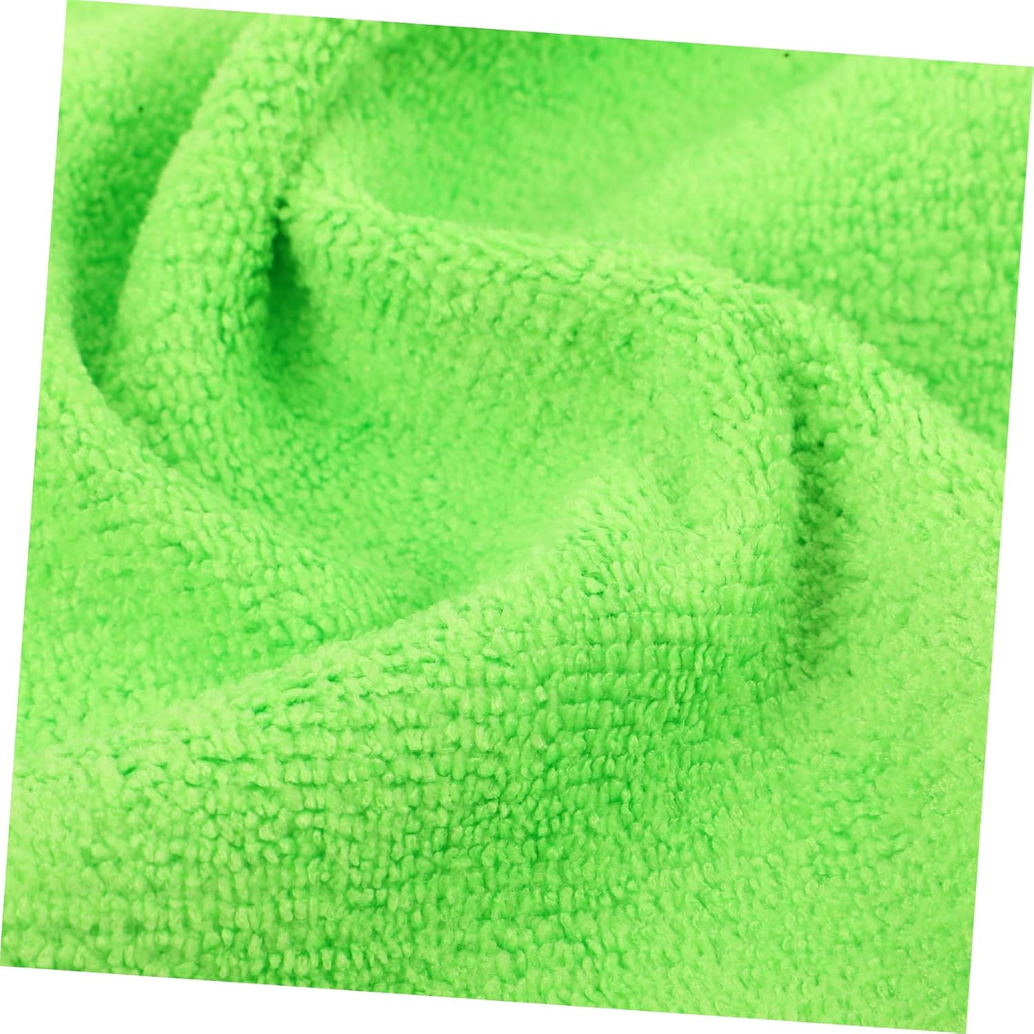Garneck 10pcs Green Microfiber Car Cloths for Cleaning Tires and Seats 30x30cm Reusable Rags with Versatile and Precision Cleaning Performance for Car Maintenance and Household