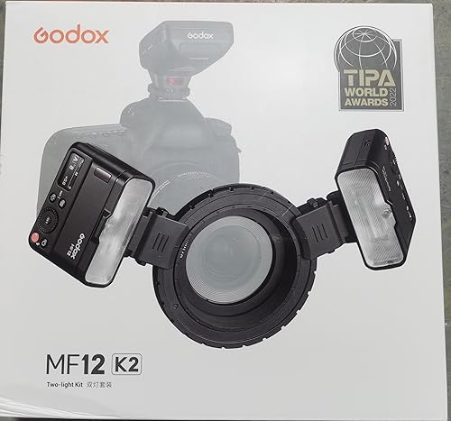 Miniatura 9 de Godox MF12 MF12-K2 Macro Flash con disparador XproII-S para Sony Off-Camera TTL Flash Speedlite 12W, control inalámbrico 2.4G, modo TTL/M, batería