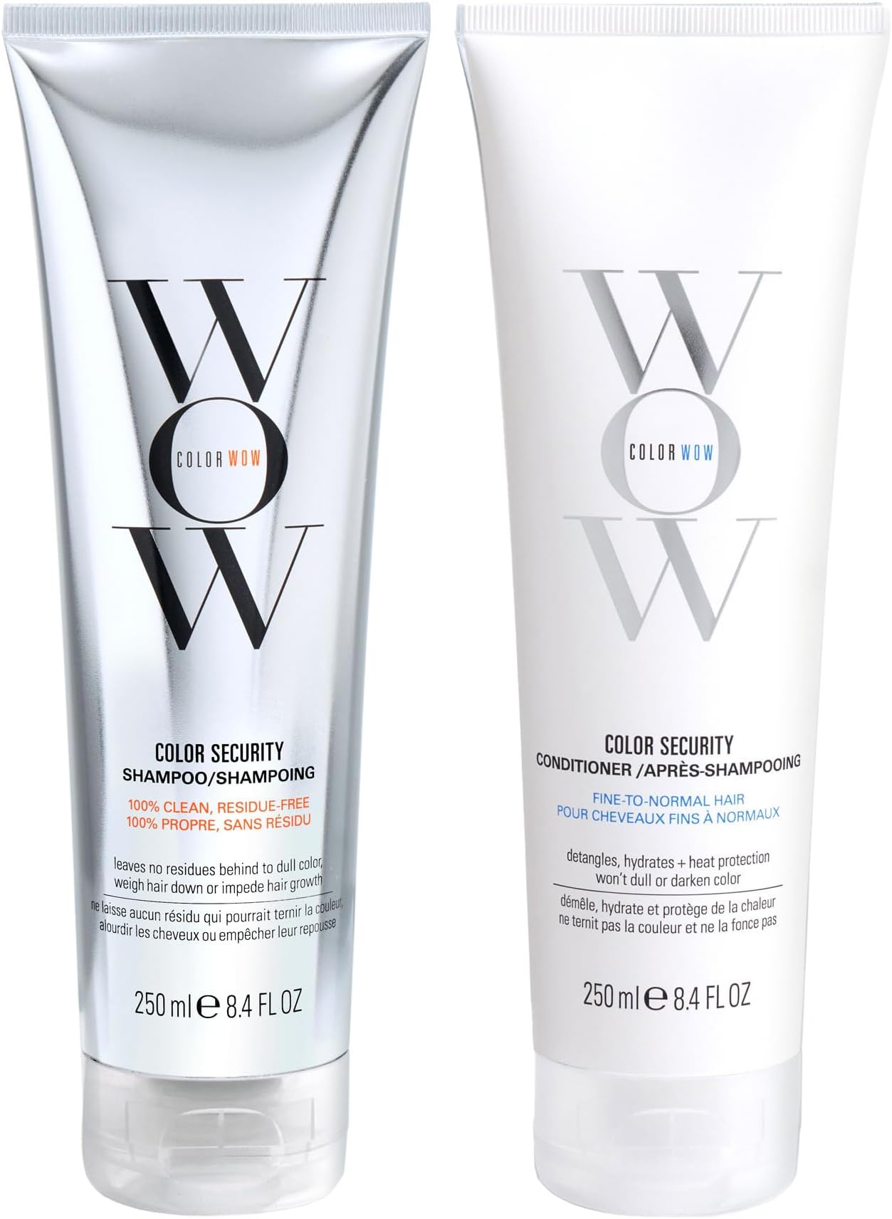 Color Security Shampoo and Conditioner Duo – Sulphate-Free, Lightweight Cleanse + Hydration for Fine to Normal Hair - No Residue, Vegan, Cruelty-Free, 2 x 250ml