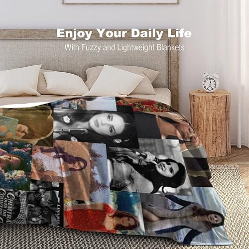 Miniatura 6 de Best Lana Music Del Theme Rey - Manta de microfibra de felpa para todas las estaciones, manta súper acogedora con aire acondicionado de 40 x 50