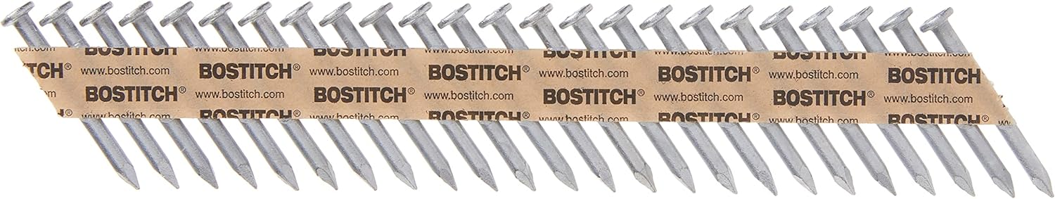 BOSTITCH Framing Nails, Paper Tape Collated, Galvanized Metal Connector, 1-1/2-Inch x .131-Inch, 1000-Pack (PT-MC13115G-1M)