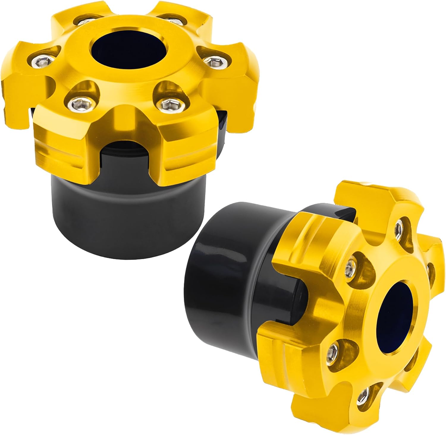 Windance 2pcs Universal Motorcycle Frame Sliders Aluminum Alloy Front Fork Crash Protection Cup for Motocross Moped Scooters Dirt Pit Bikes (Gold)