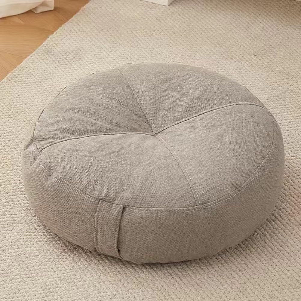 JNTFNE Extra Thick 15cm Cotton Seat Pad - Round/Square Cushion for Armchair Car & Office Ideal Elderly Post-Operative Wheelchair Comfort (Light Grey 50x50cm)