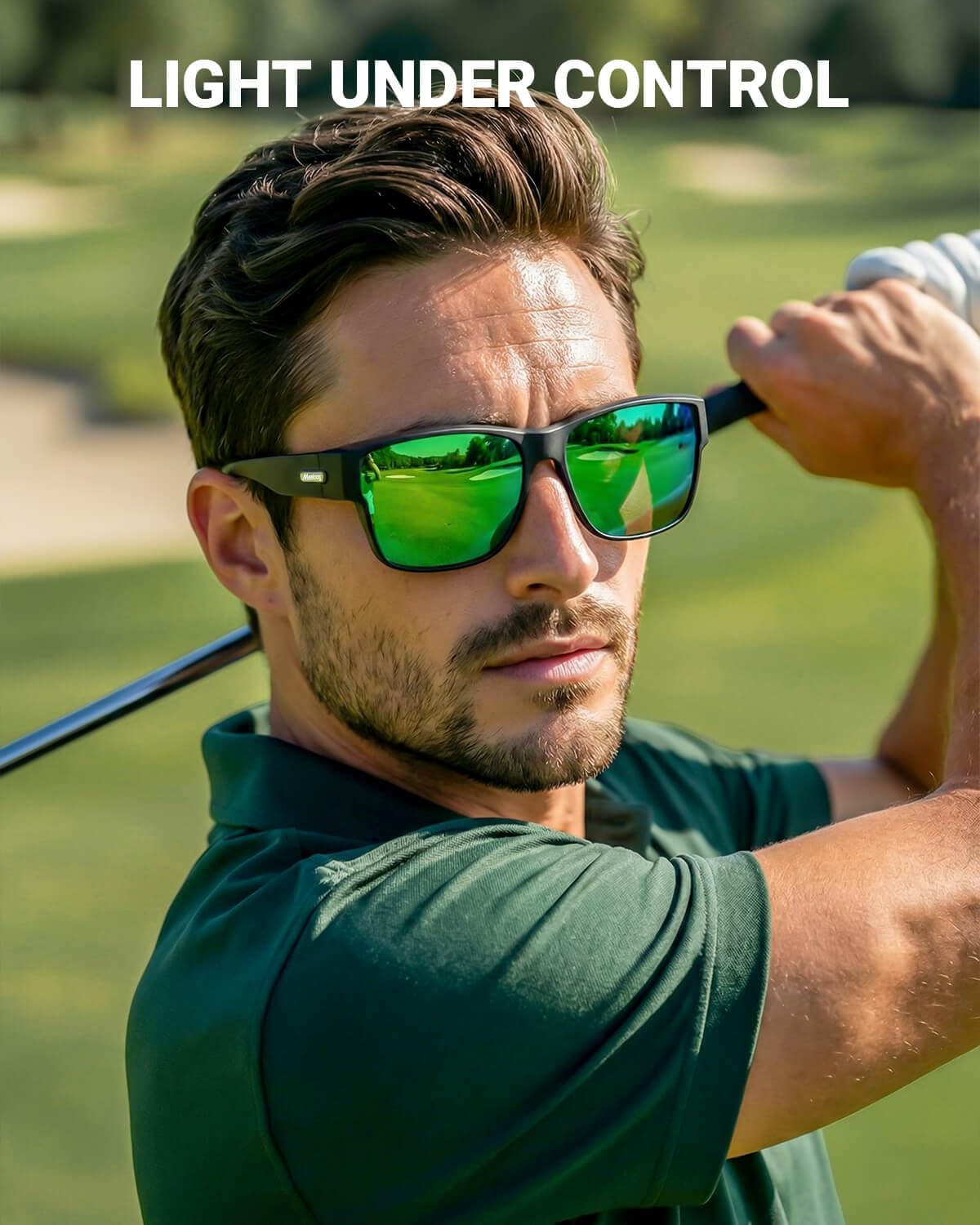 Meeloog Polarized Sunglasses Over Glasses for Men Women, Classic Rectangle Fitover Shades UV400 for Driving Fishing MST0091