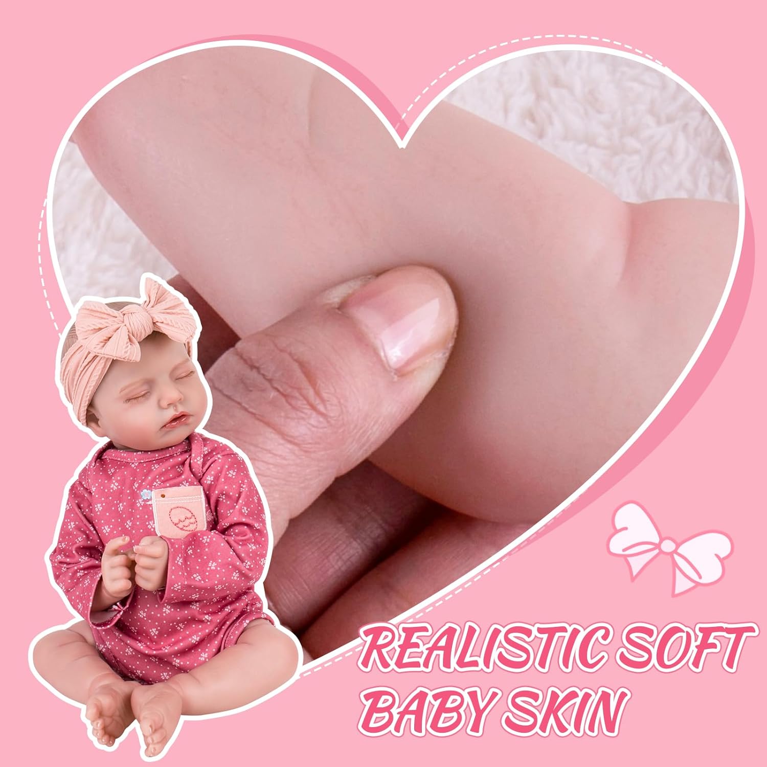 Aori Reborn Baby Dolls Girl - 20-Inch Realistic Real Life Baby Doll, Newborn Lifelike Real Looking Baby Girl with Soft Body, Great Gift Set for Kids, Parents-to-be, Grandparents